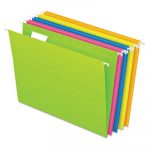 Glow Hanging File Folders, Letter Size, 1/5-Cut Tab, Assorted, 25/Box