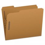 Kraft Folders with Two Fasteners, 1/3-Cut Tabs, Letter Size, Kraft, 50/Box