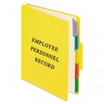 Vertical Style Personnel Folders, 1/3-Cut Tabs, Center Position, Letter Size, Yellow