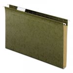 Extra Capacity Reinforced Hanging File Folders with Box Bottom, Legal Size, 1/5-Cut Tab, Standard Green, 25/Box