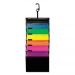 Desk Free Hanging Organizer w/ Case, 1" Expansion, 6 Sections, 1/3-Cut Tab, Letter Size, Randomly Assorted