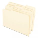 Earthwise by 100% Recycled Manila File Folders, 1/3-Cut Tabs, Legal Size, 100/Box