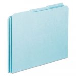 Top Tab File Guides, Blank, 1/3 Tab, 25 Point Pressboard, Letter, 100/Box