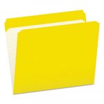 Double-Ply Reinforced Top Tab Colored File Folders, Straight Tab, Letter Size, Yellow, 100/Box