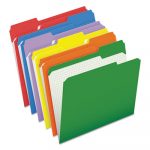 Double-Ply Reinforced Top Tab Colored File Folders, 1/3-Cut Tabs, Letter Size, Assorted, 100/Box