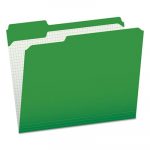 Double-Ply Reinforced Top Tab Colored File Folders, 1/3-Cut Tabs, Letter Size, Bright Green, 100/Box