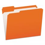 Double-Ply Reinforced Top Tab Colored File Folders, 1/3-Cut Tabs, Letter Size, Orange, 100/Box