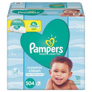 Complete Clean Baby Wipes, 1 Ply, Baby Fresh, 504/Pack