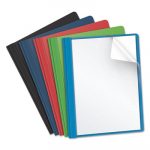 Clear Front Report Cover, 3 Fasteners, Letter, Assorted Colors, 25/Box