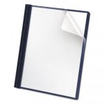 Premium Paper Clear Front Cover, 3 Fasteners, Letter, Blue, 25/Box