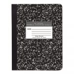Marble Cover Composition Book, Wide/Legal Rule, Black Cover, 9.75 x 7.5, 60 Pages