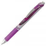 EnerGel RTX Retractable Gel Pen, Medium 0.7mm, Violet Ink, Black/Gray Barrel