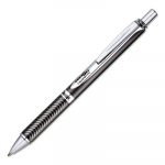 EnerGel Alloy RT Retractable Gel Pen, Medium 0.7mm, Black Ink, Black Barrel