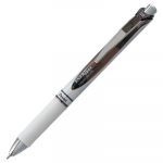 EnerGel RTX Retractable Gel Pen, 0.5mm, Black Ink, White/Black Barrel