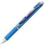 EnerGel RTX Retractable Gel Pen, Medium 0.7mm, Blue Ink, Black/Gray Barrel