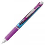 EnerGel RTX Retractable Gel Pen, Medium 0.7mm, Violet Ink, Black/Gray Barrel