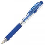 WOW! Retractable Gel Pen, Medium 0.7mm, Blue Ink, Clear/Blue Barrel, Dozen