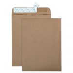 100% Recycled Brown Kraft Redi-Strip Envelope, #10 1/2, Cheese Blade Flap, Redi-Strip Closure, 9 x 12, Brown Kraft, 100/Box