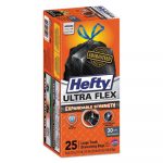 Ultra Flex Waste Bags, 30 gal, 1.05 mil, 6" x 2.1", Black, 150/Carton