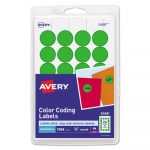 Printable Self-Adhesive Removable Color-Coding Labels, 0.75" dia., Green, 24/Sheet, 42 Sheets/Pack
