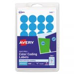 Printable Self-Adhesive Removable Color-Coding Labels, 0.75" dia., Light Blue, 24/Sheet, 42 Sheets/Pack
