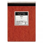 Gold Fibre Retro Wirebound Writing Pads, 1 Subject, Wide/Legal Rule, Red Cover, 8.5 x 11.75, 70 Pages