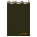 Gold Fibre Steno Books, Gregg Rule, Green Cover, 6 x 9, 100 White Sheets