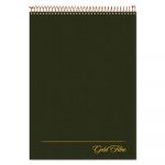 Gold Fibre Wirebound Writing Pad w/ Cover, 1 Subject, Project Notes, Green Cover, 8.5 x 11.75, 70 Pages