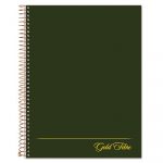 Gold Fibre Wirebound Writing Pad w/ Cover, 1 Subject, Project Notes, Green Cover, 9.5 x 7.25, 84 Pages