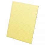 Glue Top Pads, Wide/Legal Rule, 8.5 x 11, Canary, 50 Sheets, Dozen