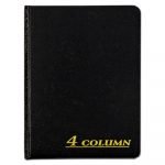 Account Book, 4 Column, Black Cover, 80 Pages, 7 x 9 1/4