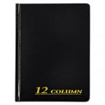 Account Book, 12 Column, Black Cover, 80 Pages, 7 x 9 1/4