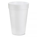 Foam Drink Cups, 16oz, White, 25/Bag, 40 Bags/Carton