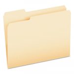 CutLess File Folders, 1/3-Cut Tabs, Letter Size, Manila, 100/Box