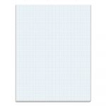 Quadrille Pads, 6 sq/in Quadrille Rule, 8.5 x 11, White, 50 Sheets