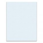 Quadrille Pads, 8 sq/in Quadrille Rule, 8.5 x 11, White, 50 Sheets