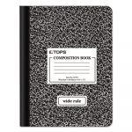 Composition Book, Wide/Legal Rule, Black Marble Cover, 9.75 x 7.5, 100 Pages