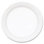 Famous Service Plastic Impact Dinnerware, Plate, 9", White, 125/Pack