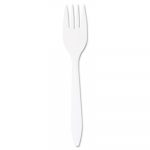 Style Setter Mediumweight Plastic Forks, White, 1000/Carton