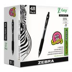 Z-Grip Retractable Ballpoint Pen, Medium 1mm, Black Ink/Barrel, 48/Pack