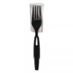 SmartStock Wrapped Heavy-Weight Cutlery Refill, Fork, Black, 960/CT