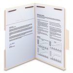 SuperTab Reinforced Guide Height 2-Fastener Folders, 1/3-Cut Tabs, Legal Size, 14 pt. Manila, 50/Box