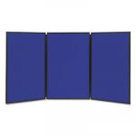 Show-It! Display System, 72 x 36, Blue/Gray Surface, Black Frame