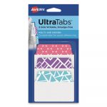 Ultra Tabs Repositionable Tabs, 2 x 1.5, Assorted Patterns, 24/PK