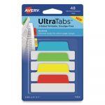 Ultra Tabs Repositionable Tabs, 2.5 x 1, Assorted Primary, 48/PK