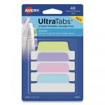 Ultra Tabs Repositionable Tabs, 2.5 x 1, Assorted Pastel, 48/PK