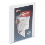 Heavy-Duty View Binder with DuraHinge and Locking One Touch Slant Rings, 3 Rings, 0.5" Capacity, 11 x 8.5, White