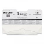 Evogen No Touch Toilet Seat Covers, 15 1/2" x 9 1/4", White, 3000/Carton