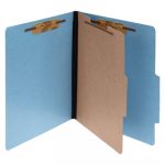 ColorLife PRESSTEX Classification Folders, 1 Divider, Letter Size, Light Blue, 10/Box