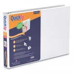QuickFit Landscape Spreadsheet Round Ring View Binder, 3 Rings, 1" Capacity, 11 x 8.5, White